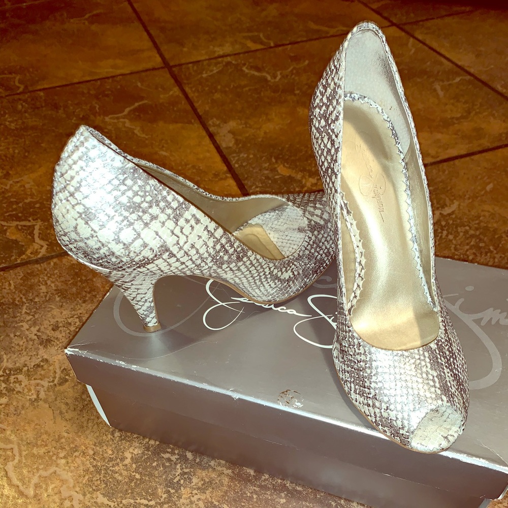 Women’s Leather Peep Toe Heels